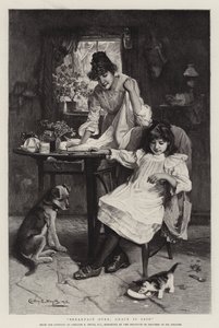 Reggeli vége, Grace meg van mondva (metszet) alkotó: Walter Granville Smith