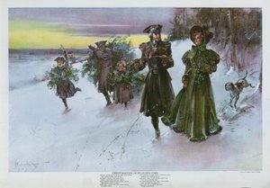 Karácsony a régi időkben (színes litó)