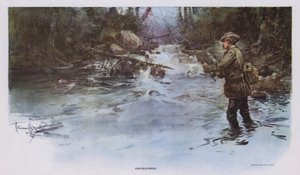 Meghódíthatatlan: horgászjelenet (színes litó) alkotó: Walter Granville Smith