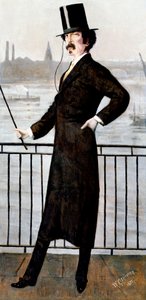 James Abbott McNeill Whistler az özvegy sétán a Lindsey Row-i házában, Chelsea, 1871 alkotó: Walter Greaves