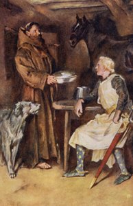 Illusztráció Ivanhoe-hoz, Sir Walter Scott (színes litó)