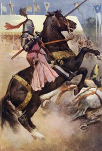 Illusztráció Ivanhoe-hoz, Sir Walter Scott (színes litó)