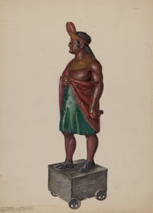 Szivarbolt indiai, c. 1936. alkotó: Walter Hochstrasser