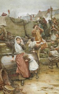 Katasztrófa helyszíne egy cornwalli halászfaluban, 1889