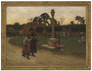 Vándorzenészek (keretezett) alkotó: Walter Langley