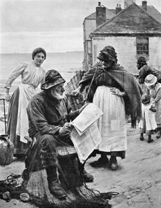 Amikor a csónakok távol vannak, 1903. alkotó: Walter Langley