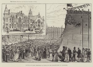 A HMS Endymion vízre bocsátása Hullban Salisbury márki által alkotó: Walter Paget