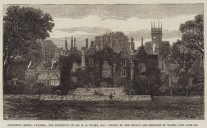 Singleton Abbey, Swansea, H. H. Vivian képviselő úr rezidenciája, amelyet a walesi herceg és hercegnő látogatott meg. alkotó: Walter Paget