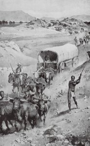 A nagy búr vándorlás Natalba 1835-36-ban (litográfia) alkotó: Walter Paget