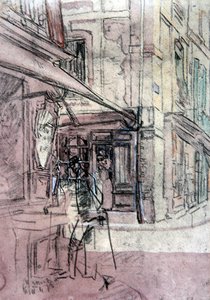 Egy bolt Dieppe-ben, 1907 körül (tinta, színes pasztell és akvarell papíron) alkotó: Walter Richard Sickert