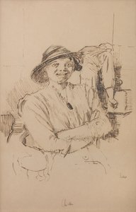 Csirke, 1914 körül (ceruza, toll és szepia tinta, papír) alkotó: Walter Richard Sickert