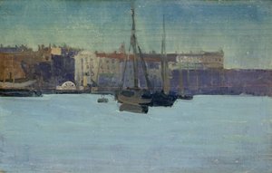 Dieppe kikötője (olaj a fedélzeten) alkotó: Walter Richard Sickert