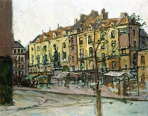 La Place Nationale és a Grande Duquesne, Dieppe (olaj, vászon) alkotó: Walter Richard Sickert