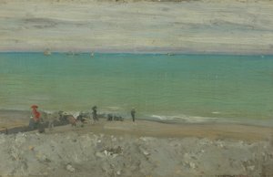 La Plage, Dieppe, 1885 körül (olaj, panel) alkotó: Walter Richard Sickert