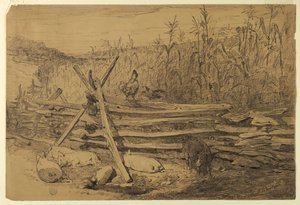 Farm jelenet alkotó: Walter Shirlaw