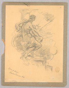 Ülő nő (a tervezés motívuma) alkotó: Walter Shirlaw