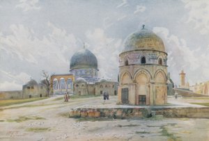 Reggel Jeruzsálemben: Omar mecsete az árnyékos oldalon