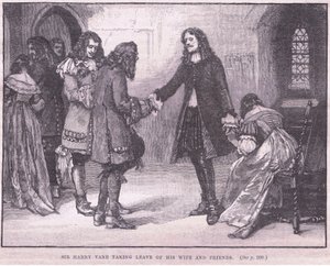Sir Henry Vane búcsút vesz feleségétől és barátaitól alkotó: Walter Stanley Paget