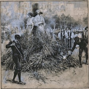 Robert Testwood mártíromsága (akvarell, papír)