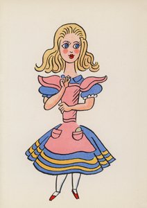 Számok a gyermekkönyvekből: Alice Csodaországban (színes litográfia)