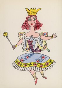 Számok a gyermekkönyvekből: Tündérkirálynő (színes litográfia)