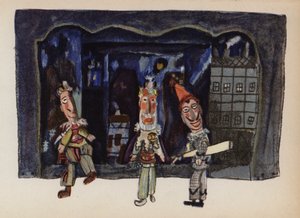 Walter Trier által festett régi játék (színes litográfia)