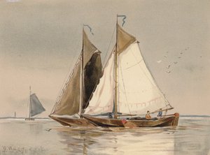 Holland palackozók a Schelde partján (színes litográfia) alkotó: Walter William May