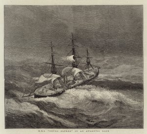 HMS Royal Alfred az atlanti-óceáni viharban alkotó: Walter William May