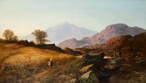 Szüret a Lleder folyó mellett, Észak-Wales, 1874