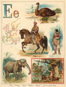 E betű (chromolitho)