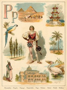 P betű (chromolitho) alkotó: Walter Zweigle