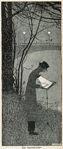 "Az éjszakai költő" "The Night-Closer", 1898 alkotó: Walther Caspari