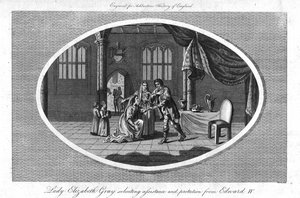 „Lady Elizabeth Gray segítséget és védelmet kér IV. Edwardtól”, 1793 alkotó: Warren