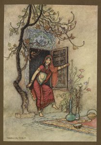 7. tábla: "A fal lánya-Amirah."Bengáli népmesék... Warwick Goble 32 színes illusztrációjával (Edition de luxe)