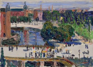 Amszterdam - kilátás az ablakból. 1904 alkotó: Wassily Kandinsky