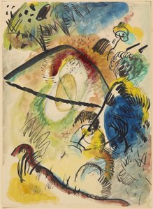 Akvarell IX (fekete vonásokkal) alkotó: Wassily Kandinsky