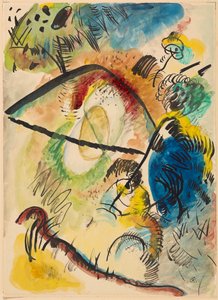 Akvarell IX (Fekete vonásokkal) alkotó: Wassily Kandinsky