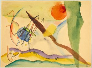 Akvarell zöld peremzónákkal alkotó: Wassily Kandinsky