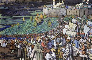 A kereskedők érkezése alkotó: Wassily Kandinsky