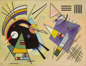 fekete és lila; Fekete és lila alkotó: Wassily Kandinsky