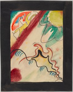Terv „A kék lovas” almanach borítójához alkotó: Wassily Kandinsky