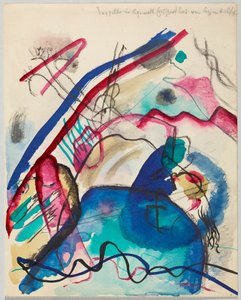 Tanulmány a „Kép fehér szegéllyel” című műhöz alkotó: Wassily Kandinsky