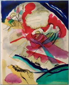 Vázlat képpé fehér vonalakkal alkotó: Wassily Kandinsky