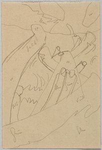 Piszkozat az „Improvizáció 7”-hez alkotó: Wassily Kandinsky