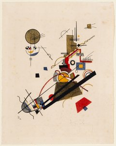 Vidám felemelkedés (a Staatliches Bauhaus mestermappájából, 2. lap) alkotó: Wassily Kandinsky