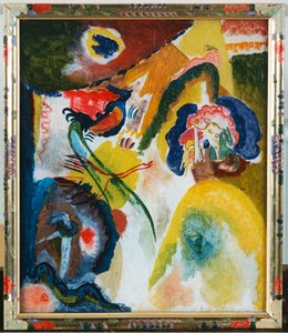 Üvegkép hattyúval alkotó: Wassily Kandinsky