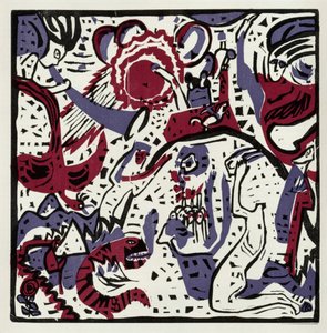 Nagy feltámadás (Újranyomva a „Derrière le Miroir” 42. számában, 1051) alkotó: Wassily Kandinsky