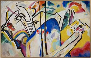 Kompozíció 4 (olaj, vászon) alkotó: Wassily Kandinsky