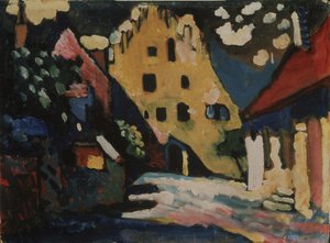 Murnau. Várudvar, 1908 alkotó: Wassily Kandinsky