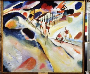 ""Táj"" Vaszilij Kandinszkij (vagy Vaszilij Kandinszkij vagy Kandinszkij) festménye alkotó: Wassily Kandinsky